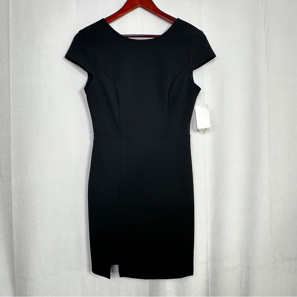 B. Darlin Midi Dress Short Sleeve Juniors Large Luxury Black Fitted Classic